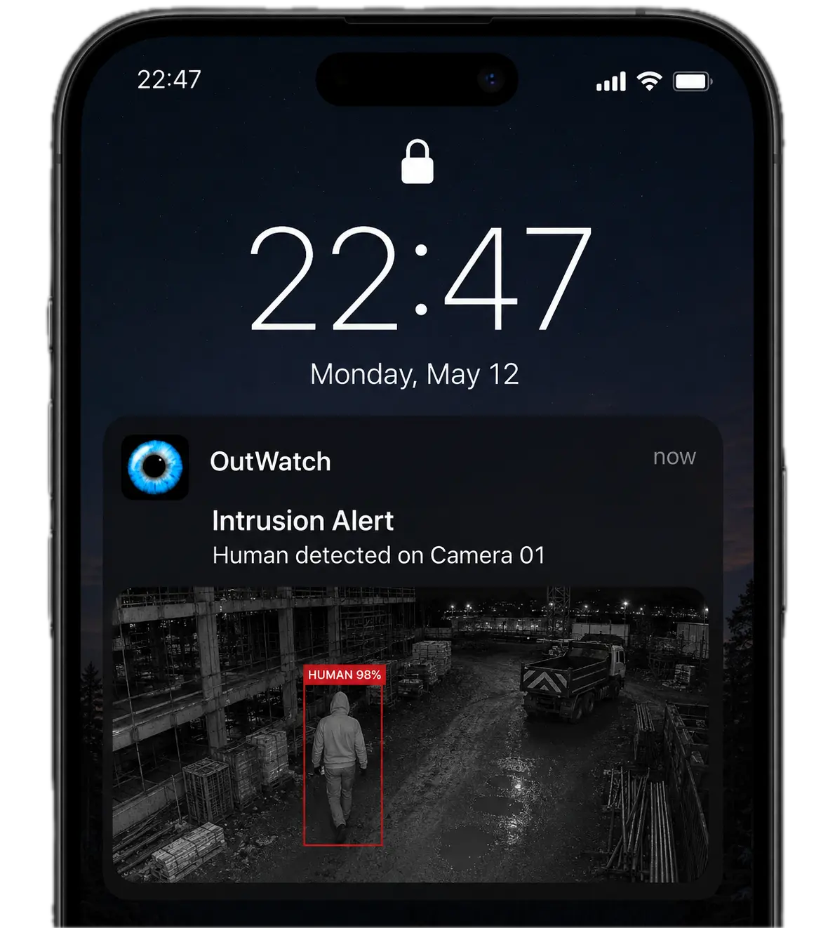OutWatch verified push notification on a smartphone