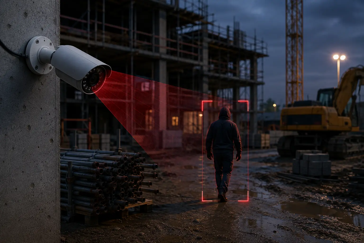 Security camera sending a motion alarm
