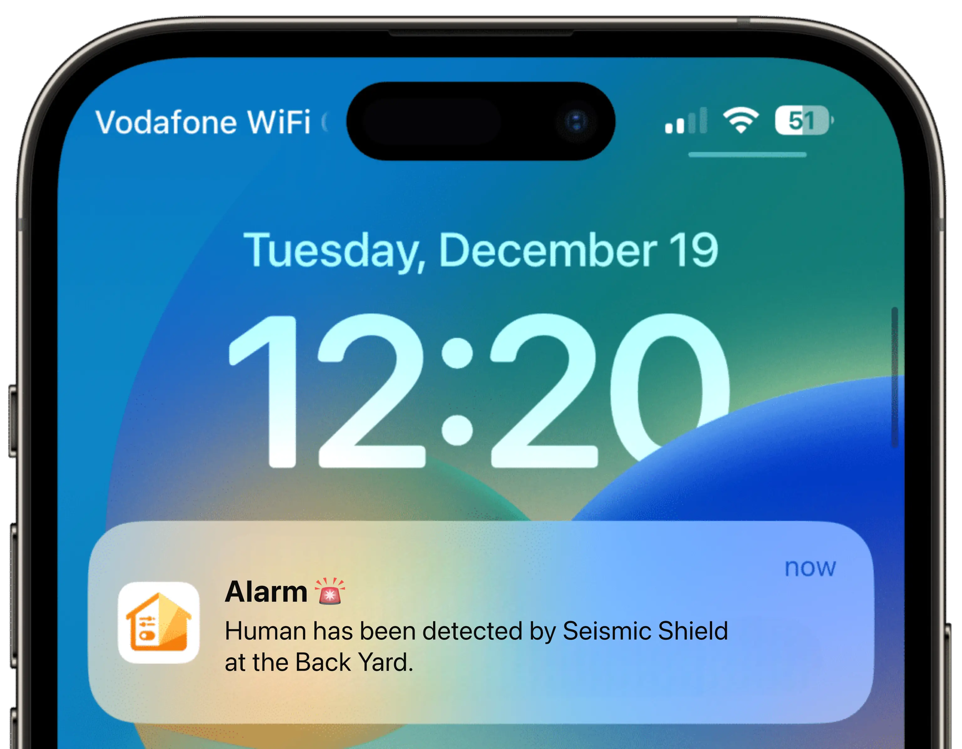 Mobile alert notification for a verified intrusion